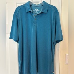 Tommy Bahama Men's Blue Polo Large